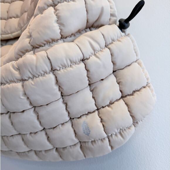 FREE PEOPLE Quilted Hiker Backpack Ivory NWT main image 4